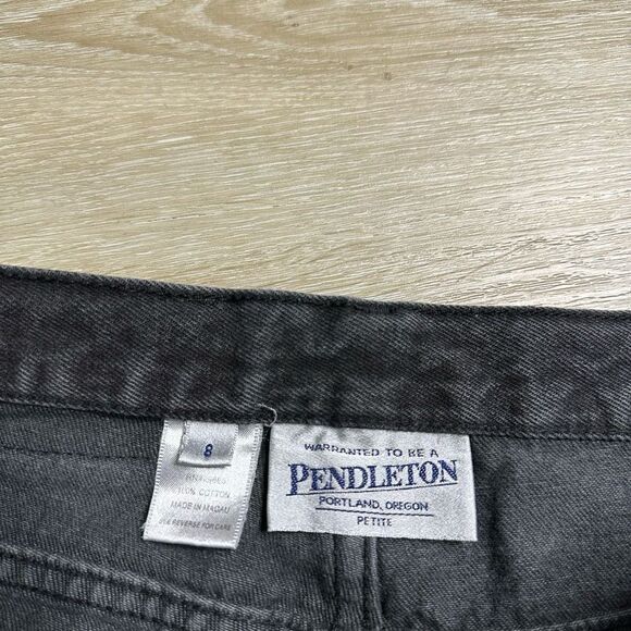 Pendleton Women’s Black Straight Leg Cotton Denim Jeans‎ Size 8P - Picture 5 of 5